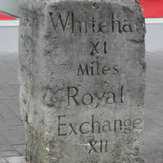 Milestone in Sutton High Street