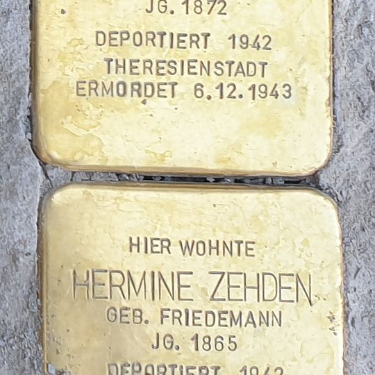 Stolperstein en memoria de Hermine  Zehden
