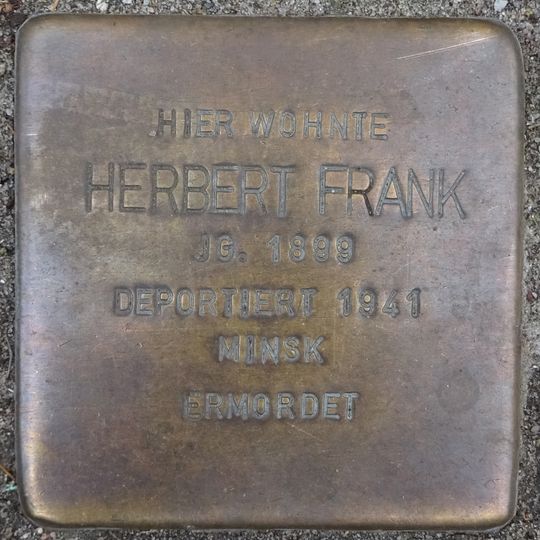 Stolperstein en memoria de Herbert Frank