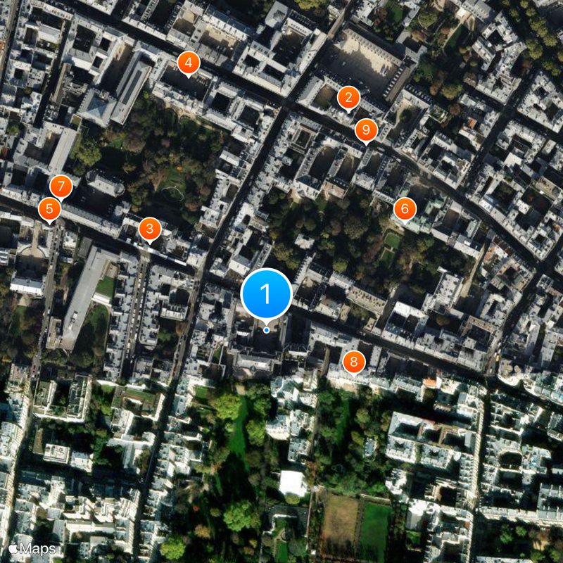 Hôtel Matignon Karte