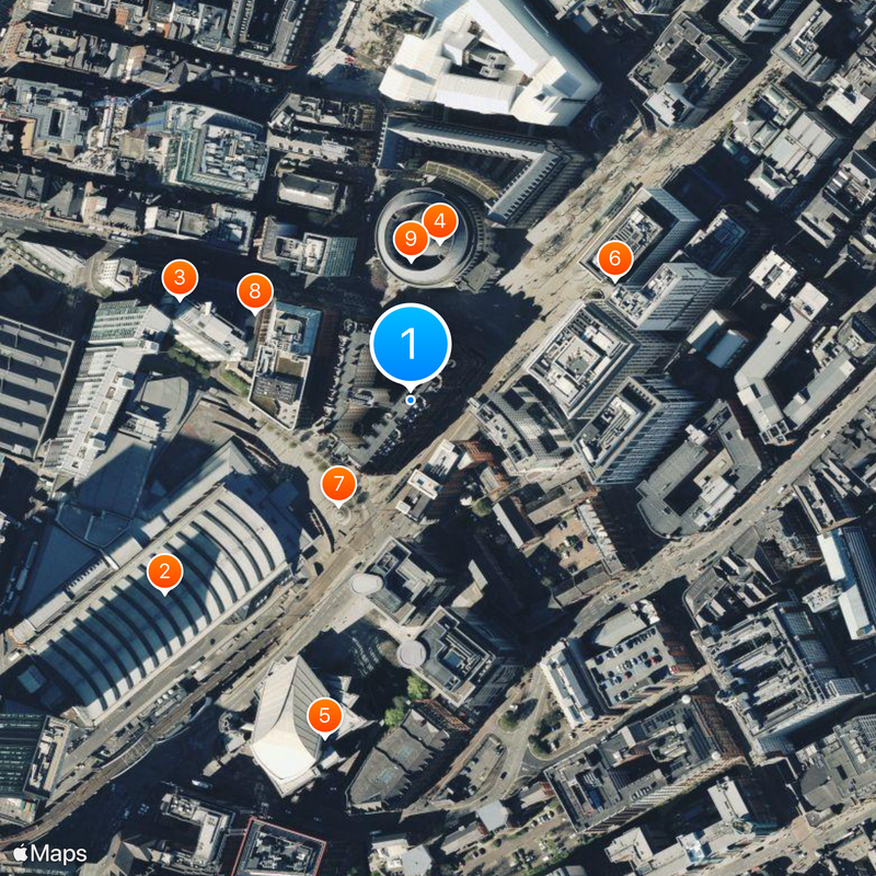 Midland Hotel, Manchester Mappa