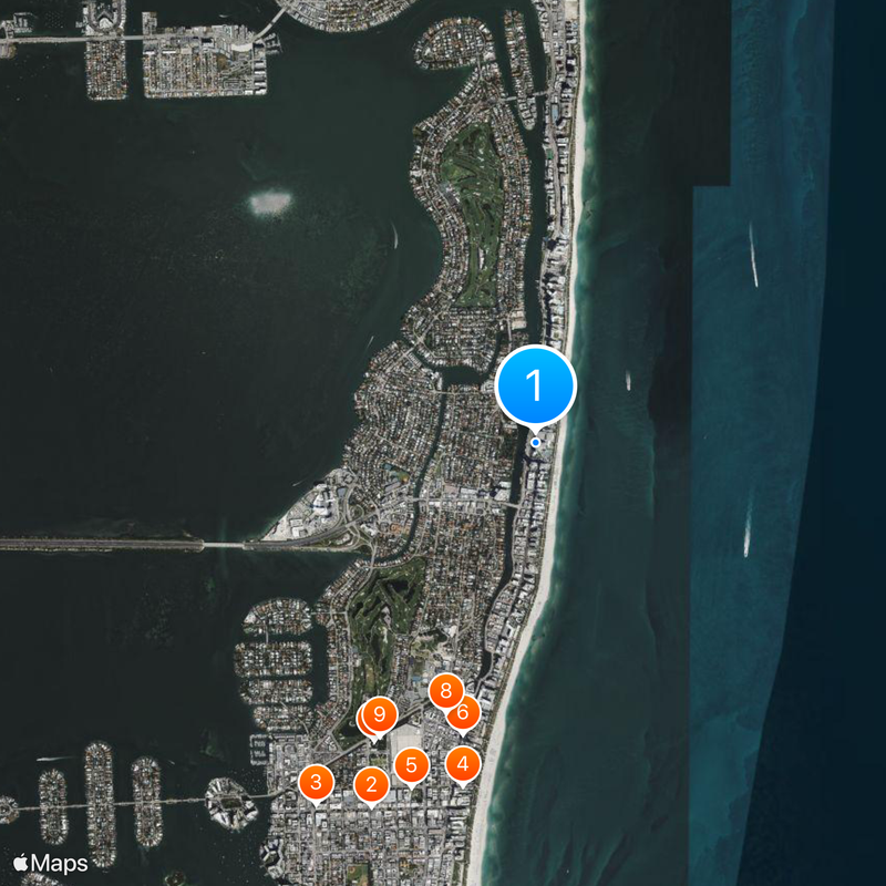 Fontainebleau Miami Beach Karte