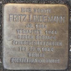 Stolperstein à la mémoire de Fritz Lindemann