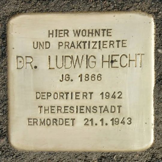 Stolperstein en memoria de Dr. Ludwig Hecht