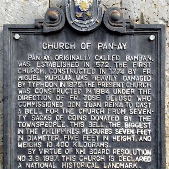 Marcador histórico de la Iglesia de Pan-ay