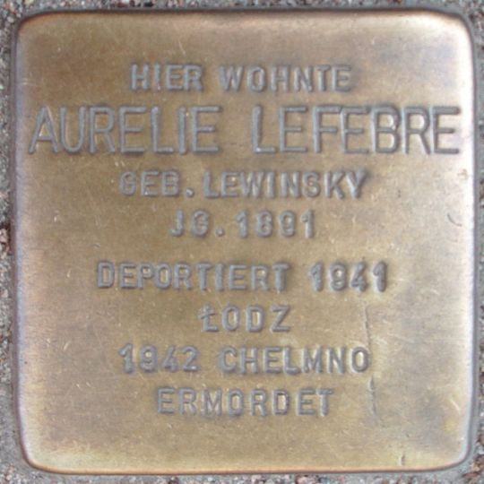 Stolperstein für Aurelie Lefebre