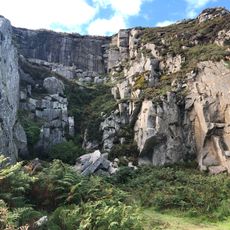Granite quarry on East Sidelands, Lundy