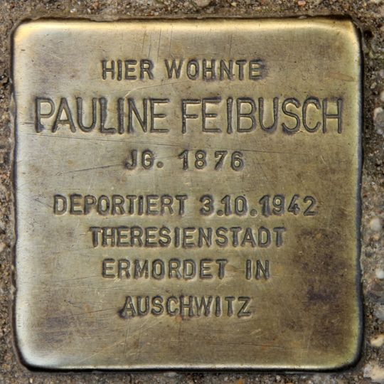 Stolperstein en memoria de Pauline Feibusch