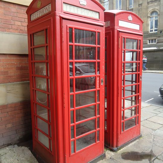 2 K6 Telephone Kiosks Outside Oxford Place Church