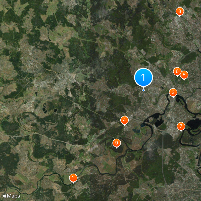 Krasnogorskij rajon Mappa