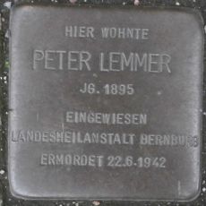 Stolperstein à la mémoire de Peter Lemmer