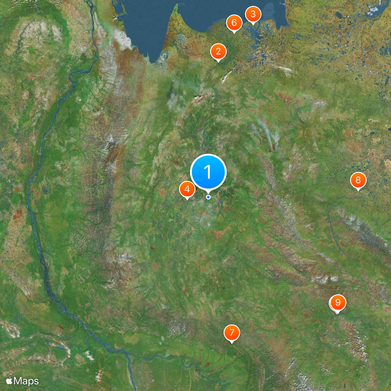 Cratère de Batagaika Carte