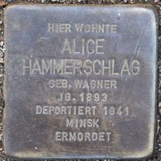 Stolperstein dedicated to Alice Hammerschlag