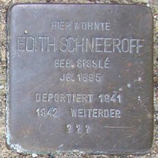 Stolperstein dedicated to Edith Schneeroff