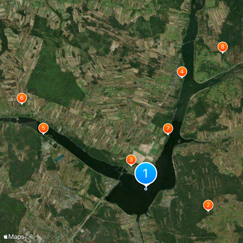 Zegrze Reservoir Map