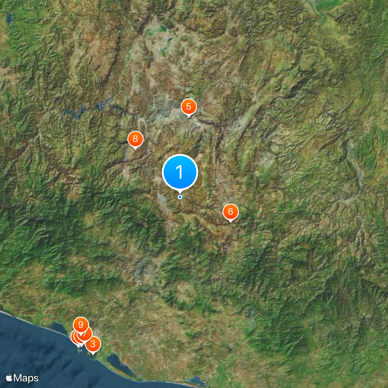 Ayotzinapa Rural Teachers’ College Map