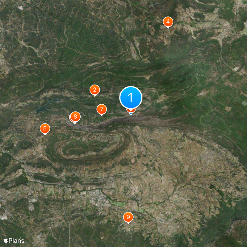 Montagne Sainte-Victoire Karte