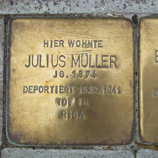 Stolperstein dedicated to Julius Müller