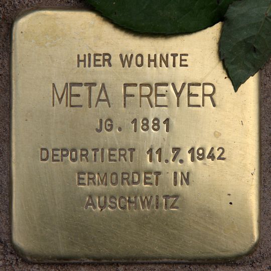 Stolperstein en memoria de Meta Freyer