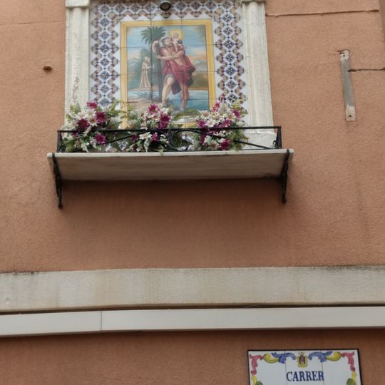Ceramic panel of Saint Christopher