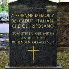 Memorial stone for the fallen Italian soldiers of the Second World War