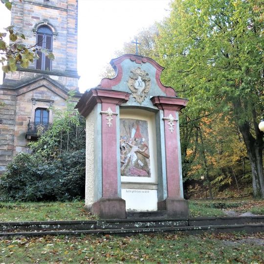 Kaplička XI. zastavení křížové cesty v Jiřetíně pod Jedlovou