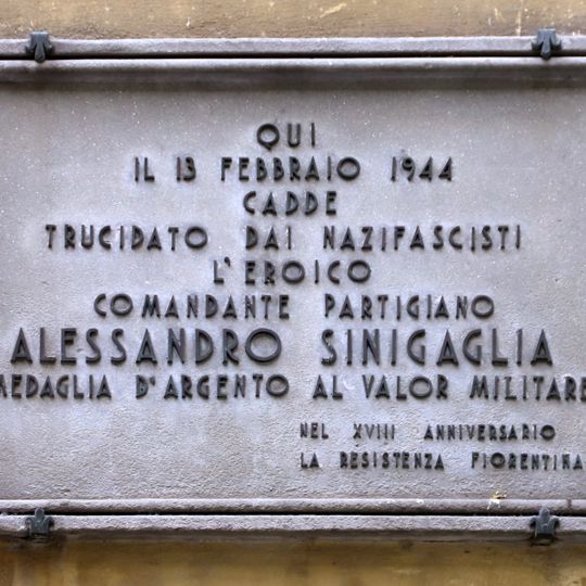 Plaque to Sinigaglia