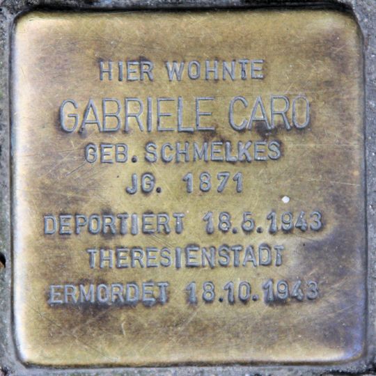Stolperstein dedicated to Gabriele Caro