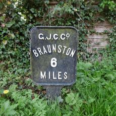 Milespost 3 Metres West Of Windlass Cottage By Towpath Of Grand Union Canal