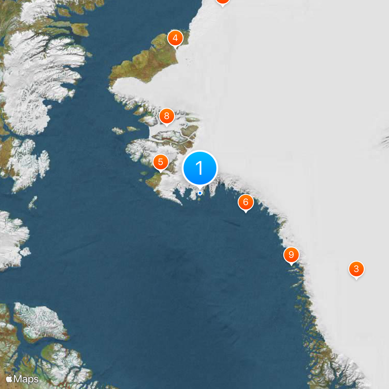 Cape York meteorite Kaart