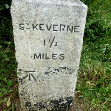Milestone, St Keverne Beacon, W of Coverack jct