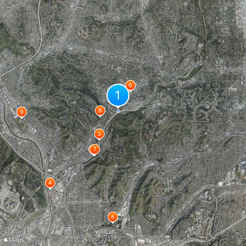 Arroyo Seco Parkway Mapa