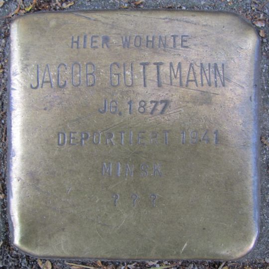 Stolperstein en memoria de Jacob Guttmann