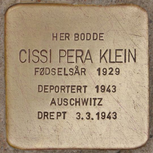 Stolperstein en memoria de Cissi Pera Klein