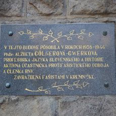 Pam. tab. Golnerovej-Gwerkovej