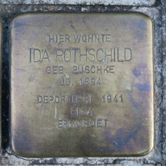Stolperstein en memoria de Ida Rothschild