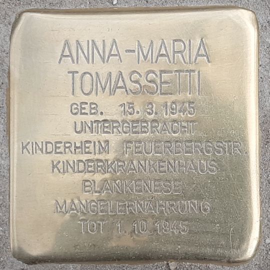 Stolperstein en memoria de Anna-Maria Tomassetti