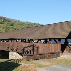 Wooden bridge over the Svratka river in Černvír
