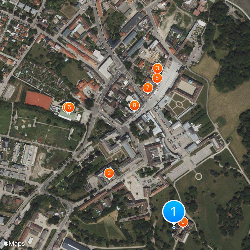 Laxenburg castles Map