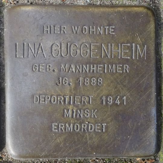 Stolperstein en memoria de Lina Guggenheim