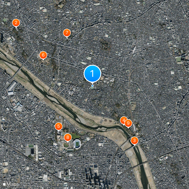 Denenchofu Futaba Junior and Senior High School Map
