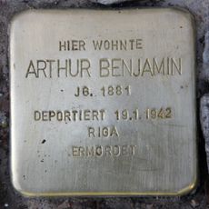 Stolperstein à la mémoire d’Arthur Benjamin