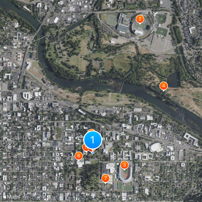 University of Oregon Map