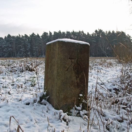 Sächsisch-Preußischer Grenzstein: Pilarpaar Nr. 78