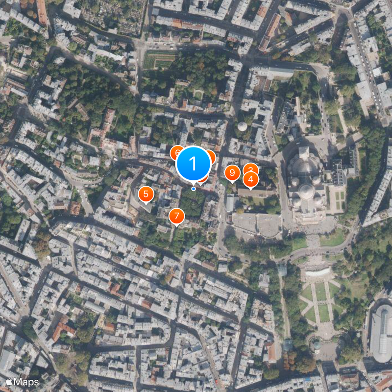 Place du Tertre Mappa