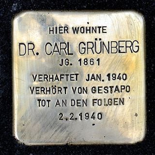 Stolperstein dedicated to Carl Grünberg