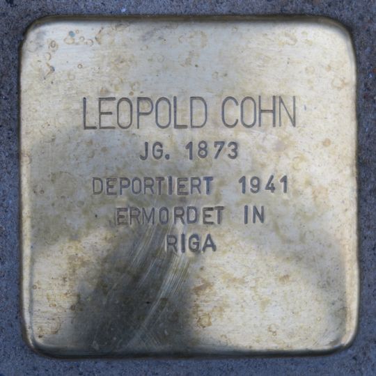 Stolperstein dedicated to Leopold Cohn