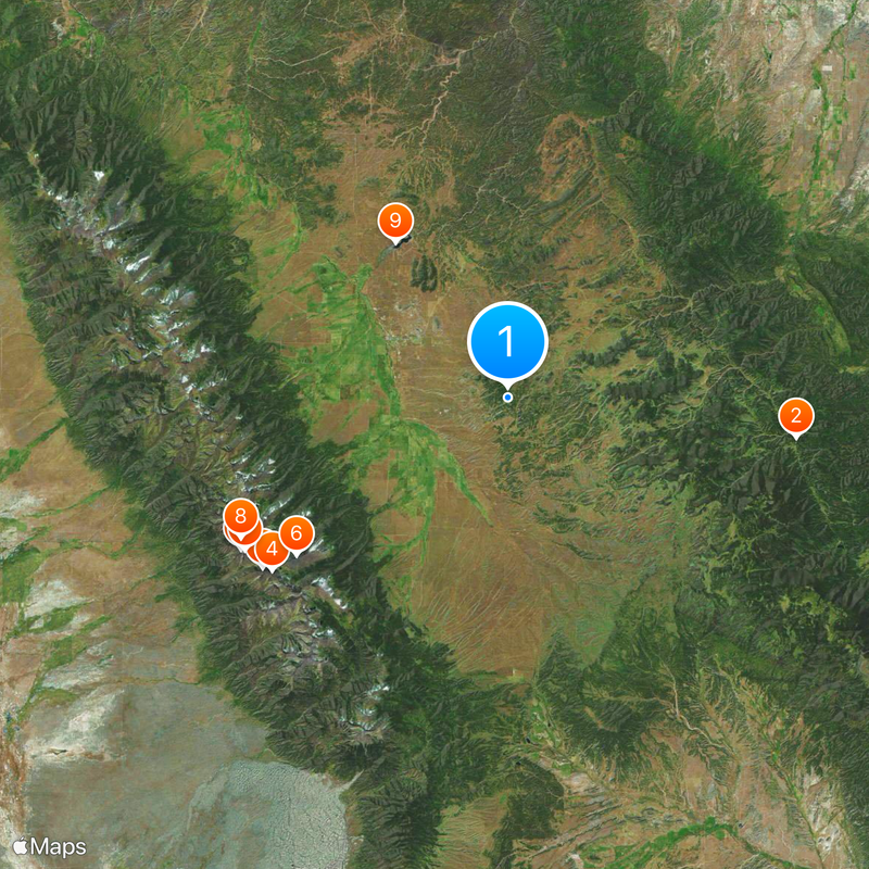 Contea di Custer Mappa