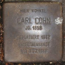Stolperstein dedicated to Carl Cohn