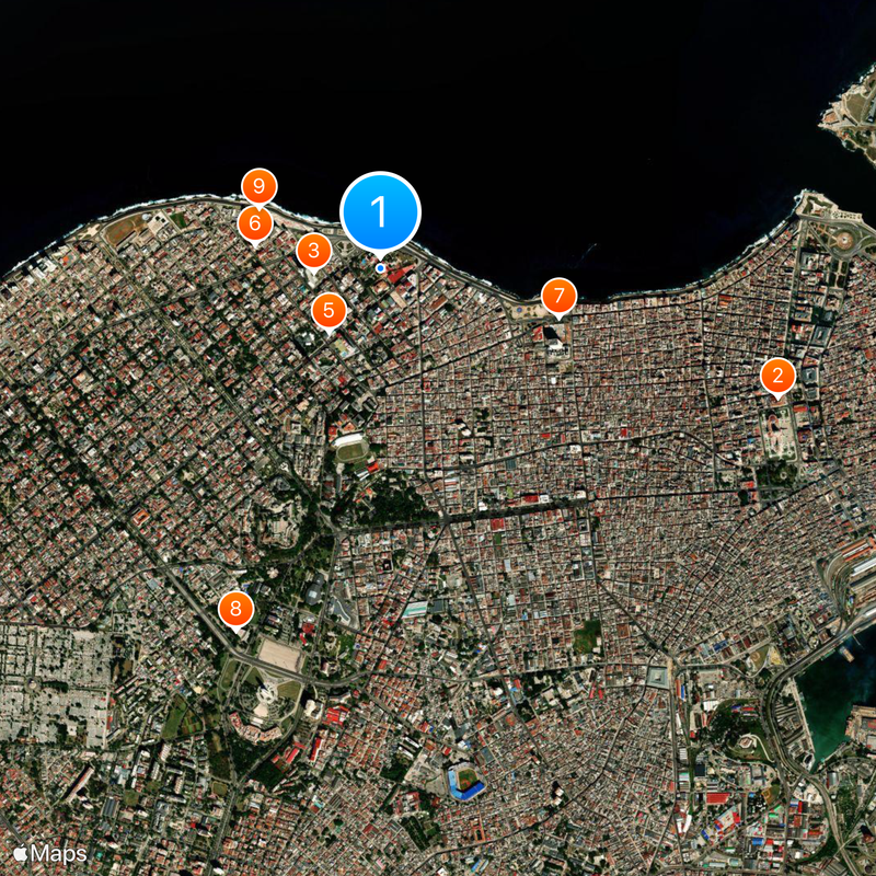 Hotel Nacional de Cuba Map